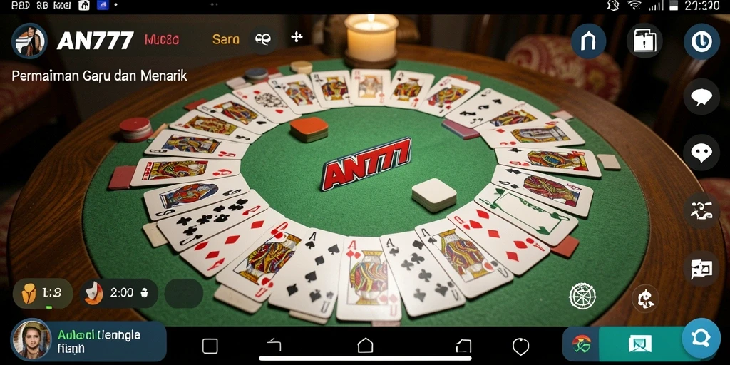 Screenshot gameplay AN777 saat bermain Gaple yang seru.