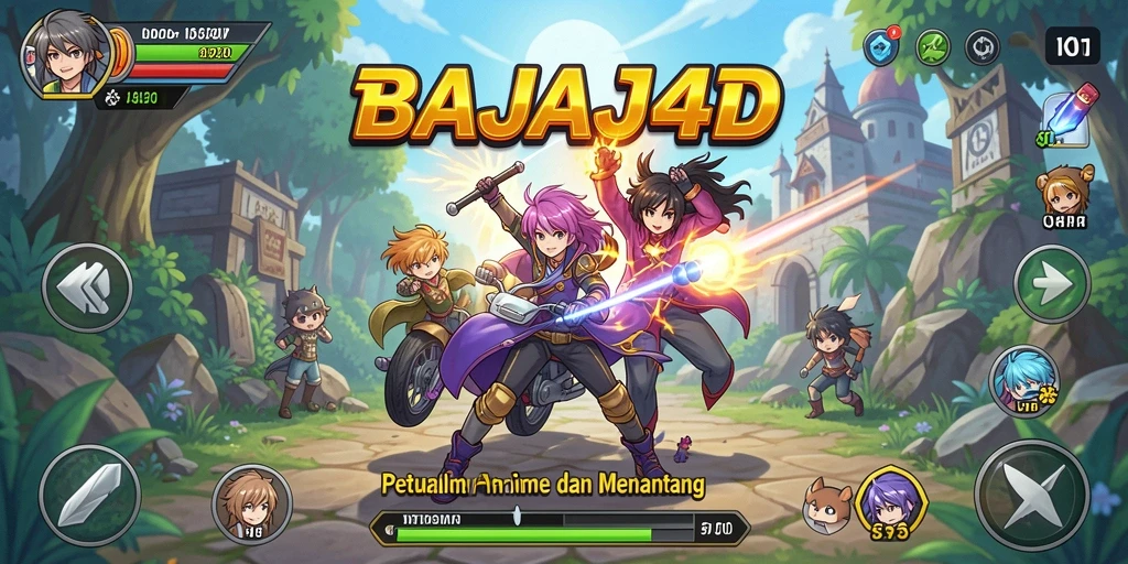 Tampilan gameplay seru dalam BAJAJ4D dengan karakter Anime ikonik.