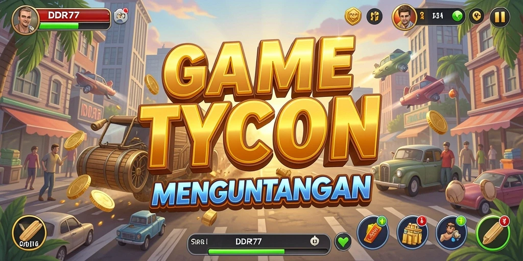 Screenshot utama IDR77 menampilkan gameplay Tycoon yang seru.