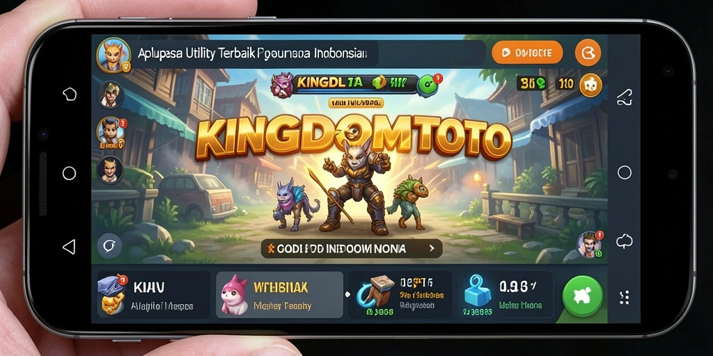 Tampilan antarmuka utama aplikasi KINGDOMTOTO yang intuitif dan menarik.