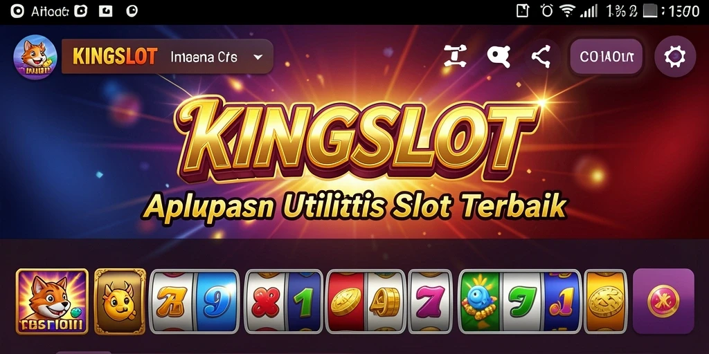 Tampilan antarmuka aplikasi KINGSLOT yang modern dan user-friendly.