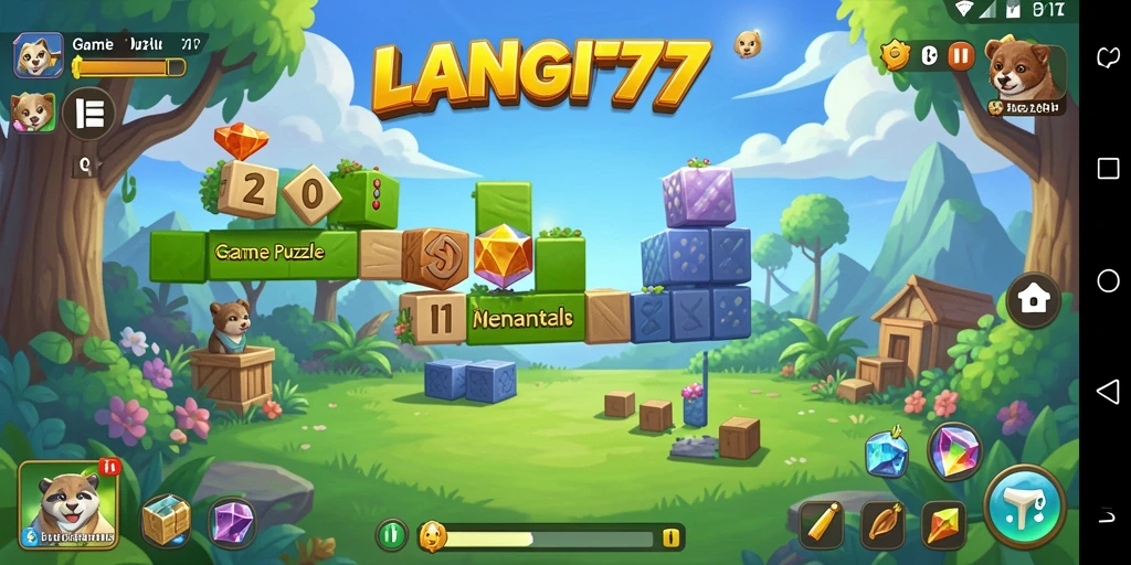 Tampilan gameplay seru dan menantang dari LANGIT77.